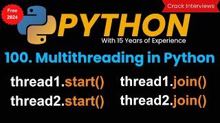 Multithreading in Python  Python multithreading  Thread [upl. by Vey184]