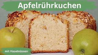 Apfelrührkuchen mit Haselnüssen [upl. by Asina]