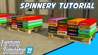 FS22 How To Use Production Chains  Spinnery  Farming Simulator 22 [upl. by Ahsiam19]