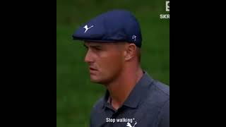 Bryson DeChambeau Tells Patrick Cantlay to Stop Walking before his Approach Shot at the BMW [upl. by Georgette]