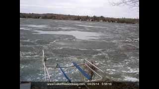 Ice Out 2014 Lake Wassookeag in Maine [upl. by Sokem]