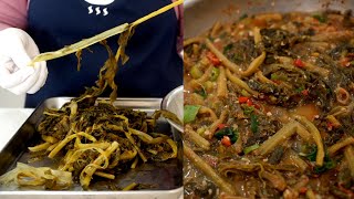 시래기나물 완전 정복하기 📌말린 시래기 삶는 법 📌시래기 보관 방법 📌시래기조림 dried radish greens korean food ENG JP SUB [upl. by Ellenohs255]