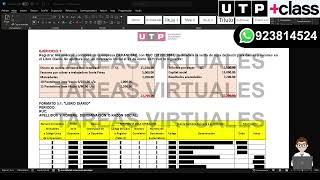 📝Semana 15 Ejercicio 1 Registrar los asientos contables de la empresa DAKANI SAC quotLIBRO DIARIOquot UTP [upl. by Pirbhai]