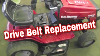 How To Replace The Drive Belt On An MTD Variable Speed Riding Mower with Taryl [upl. by Turro]