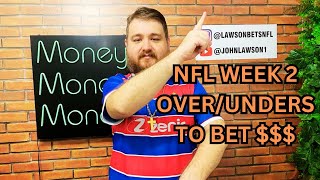 NFL WEEK 2 OVERUNDERS TO BET [upl. by Aninahs]