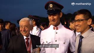 Singapores first Chief of Defence Force witnesses his grandsons commissioning parade [upl. by Yelnikcm]