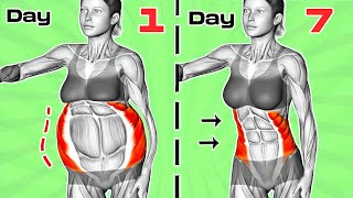 30 Minute Workout to LOSE 2 INCHES OFF WAIST in 1 Week ➜ Standing Flabby Stomach Workout [upl. by Ransom]