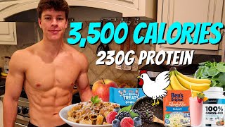 Full Day of Eating 3500 Calories  High Protein Diet to Build Muscle and Get Stronger [upl. by Converse459]