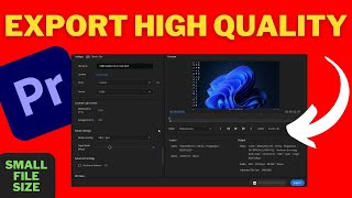 How To Export HIGH QUALITY Video In LOW SIZE Premiere Pro 2023  Export Videos With Small File Sizes [upl. by Alleira]