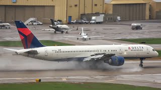 4K  Cold amp Wet Minneapolis St Paul International Airport Spotting [upl. by Eliott527]