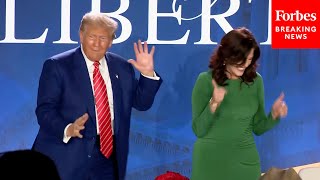 VIRAL MOMENT Trump Performs His Signature Dance Moves At Conclusion Of Moms For Liberty Event [upl. by Candi]