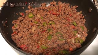 CARNE MOLIDA ALA MEXICANA  CARNE MOLIDA DE RES esli [upl. by Dugald72]