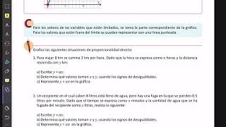 ESMATE 7  U6  112 Gráfica de proporcionalidad directa cuando las variables toman ciertos valores [upl. by Ordnas]