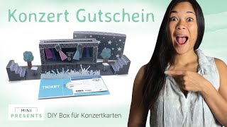 DIY Gutschein für Konzertkarten selber basteln  Bastelideen  Geschenkideen  minipresentscom [upl. by Roux790]