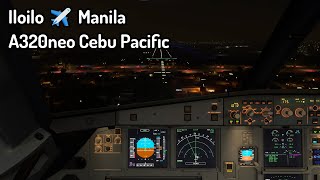 Iloilo ✈︎ Manila  Cebu Pacific A320  MSFS [upl. by Kilgore]