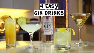 Four Easy Gin Drinks [upl. by Bertsche714]