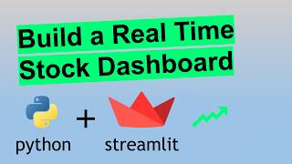 Build a Real Time Stock Price Dashboard in Python with Streamlit [upl. by Ateuqram366]