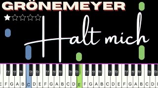 Herbert Groenemeyer  Halt mich  Piano tutorial [upl. by Aramoy786]