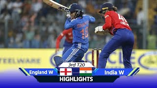 IND W vs ENG W 3rd T20 Highlights India Women vs England Women Today Full Match Highlights [upl. by Georas]