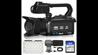 VETEK 4K Video Camera Camcorder UHD 64MP Vlogging Camera for YuTube with WiFi Digital Camera [upl. by Chally195]