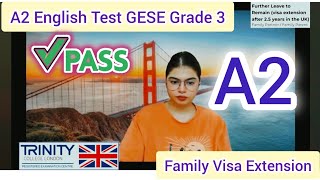 A2 English Test SELT Spoken Exam GESE Grade 3 Visa Extension Life in the UK [upl. by Eciryt]