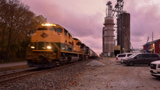 NS 1067 Reading Lines HU leading NS 55W at Leesburg Indiana [upl. by Elpmid418]