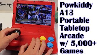 Powkiddy A13 10quot Portable Tabletop Arcade 5000 Retro Games [upl. by Anniroc]