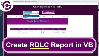 How to Create RDLC Report in VBNet with SQL Step by Step [upl. by Pascoe]