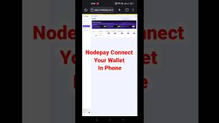 Nodepay How To Connect Wallet In Phone  Nodepay Connect Your Wallet In Phone Nodepay Updateshorts [upl. by Levi942]