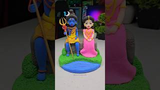 Parvati ji idol making with super clay 🌸 shiv ji and Parvati ji 🙏🏻 Har Har Mahadev shorts short [upl. by O'Connor]