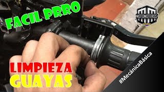 ¿COMO LUBRICAR LAS GUAYAS DE TU MOTO  Motomoteros [upl. by Nema]