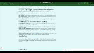 Cloud Online Backup A Comprehensive Guide to Protecting Your Data [upl. by Aiveneg]