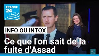 Chute dAssad  ce que lon sait de la fuite de lancien président syrien • FRANCE 24 [upl. by Ahsein]