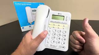 ATampT CL2909 Corded Phone with Speakerphone and Caller Review [upl. by Garap562]