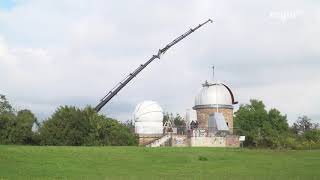 Historisches Teleskop wieder in Sternwarte  200917 [upl. by Enahsal]