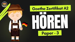 Goethe A2 Hören Exam 2024  Paper  3  Hören mit Lösungen  GermanSamosa [upl. by Leopoldeen]