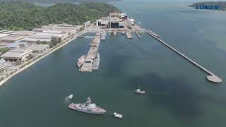 KD LEDANG Down To Water  Lumut Naval Shipyard LUNAS Malaysia [upl. by Rafaelita657]