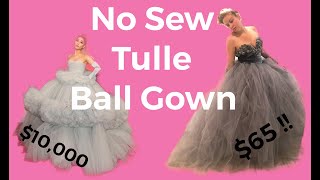 No Sew DIY Tulle Ball Gown [upl. by Riabuz454]