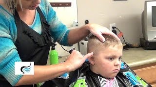 Male Haircuts  How to Cut Steps In Boys Hair [upl. by Swor]