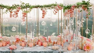 Tutorial of long table centerpiece  retangle stand  retangle table  wedding decoration [upl. by Buffy]