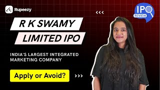 R K Swamy Limited IPO  R K Swamy IPO Review  IPO News Latest [upl. by Lawton766]