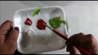 como pintar platos con acrílicos y barniz vitrificable [upl. by Aiela583]