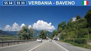 Driving in Italy A road along Lago Maggiore from Verbania to Baveno 4K [upl. by Zacharie]