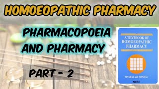 PHARMACOPOEIA AND PHARMACY PART  2 [upl. by Bernadene]