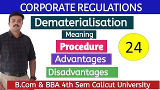 Meaning of Dematerialisation of SharesProcedure Advantages and Disadvantages of Dematerialisation [upl. by Holland]