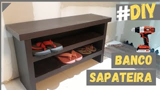 DIY SAPATEIRA BANCO  PASSO A PASSO MUITO FÁCIL [upl. by Evilc]