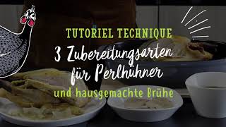 TUTORIAL Wie man ein ganzes Perlhuhn zubereitet  mit der belgische Chefkoch Rochez Corentin [upl. by Rodmann]