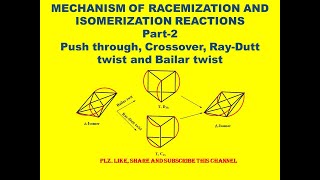 MECHANISM OF RACEMIZATION AND ISOMERIZATION REACTIONS Part2 RayDutt twist and Bailar twist [upl. by Carlile]