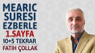 Mearic suresi 1sayfa ezberle 10 tekrar Fatih Çollak 14dönüş 28sayfa Kuranı Kerim 567sayfa [upl. by Vilma435]