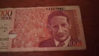 Billete de 1000 pesos colombianos vs moneda de 1000 pesos pequeña comparación [upl. by Ennoryt]